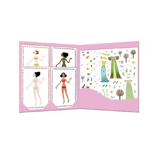 Vestido 4 estaciones Pegatinas y muñecas de papel-product