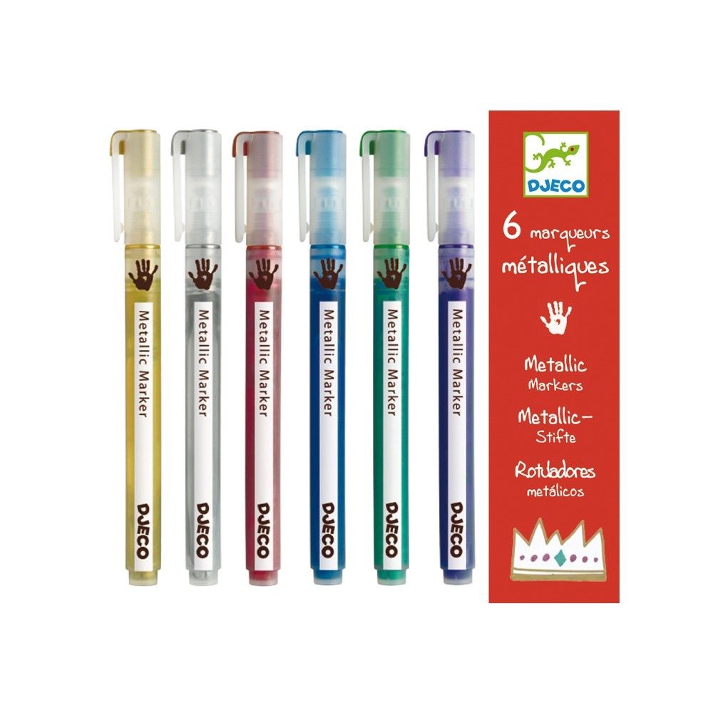 6 metallic markers- Product image n°0
