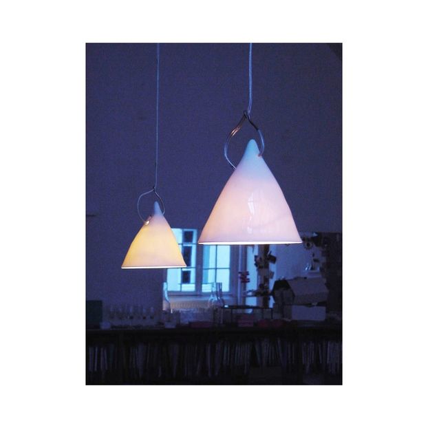 Suspension Cornette en porcelaine mate-product