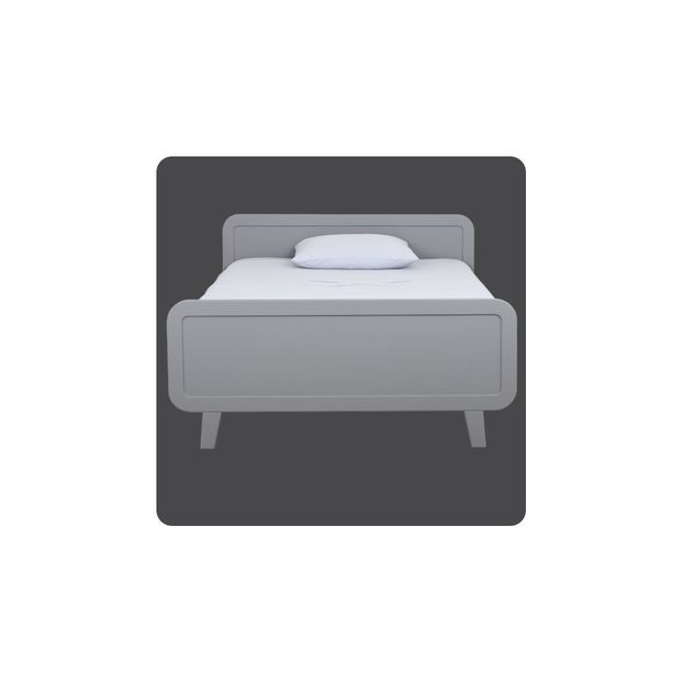 Cama redonda 120x200 cm - Gris claro-product