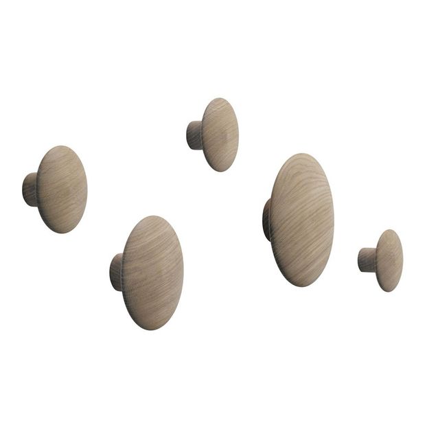 Set of 5 natural Peg The dots-product