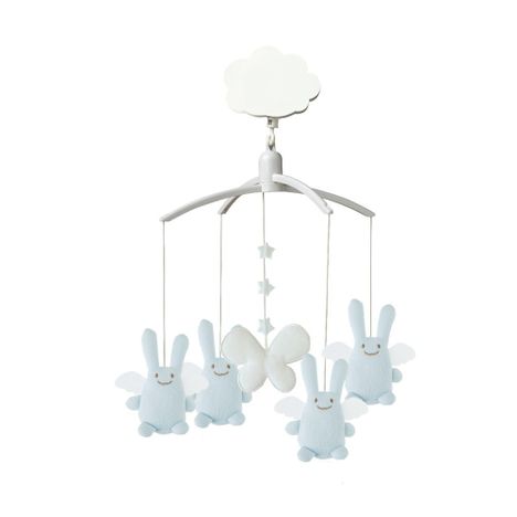 Mobile musical Ange Lapin bleu-product