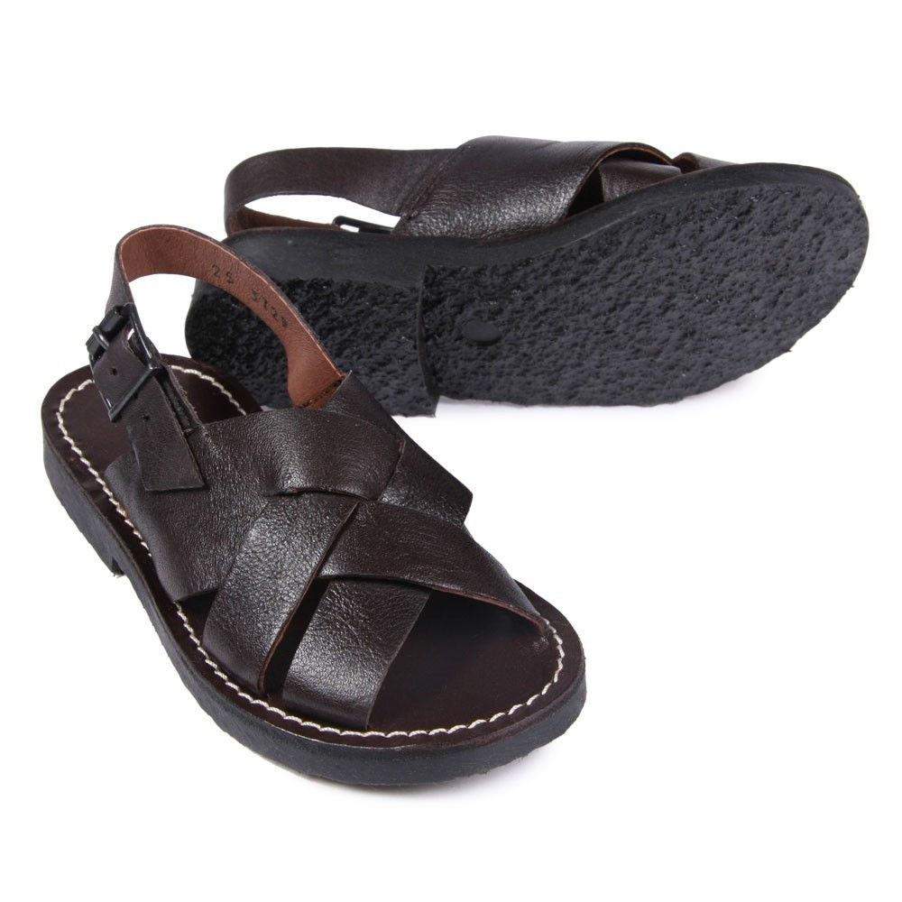 ...  Chaussures Enfant  Sandales et nu-pieds  Sandales en cuir Marron