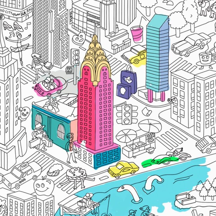 Póster gigante para colorear New York- Imagen del producto n°5