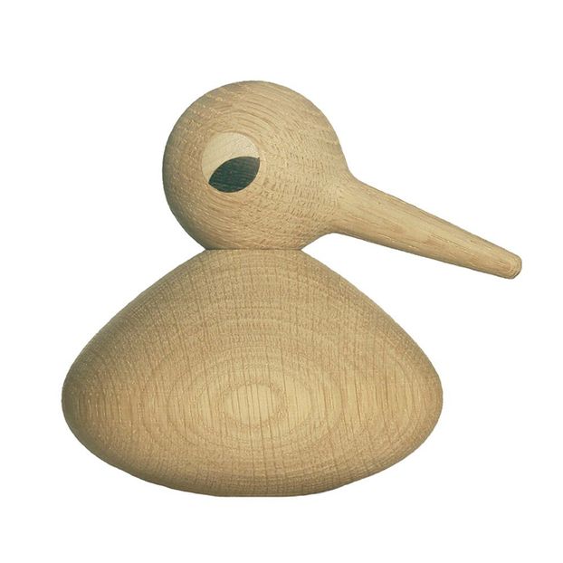 Oiseau rond en chêne naturel par Kristian Vedel-product