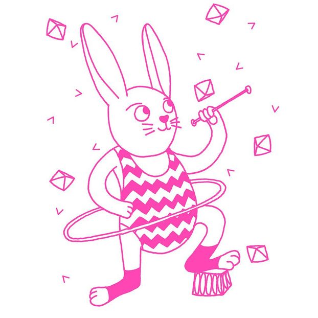 Bunny glow-in-the-dark Poster-product