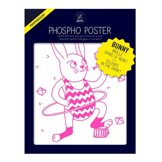 Bunny glow-in-the-dark Poster-product
