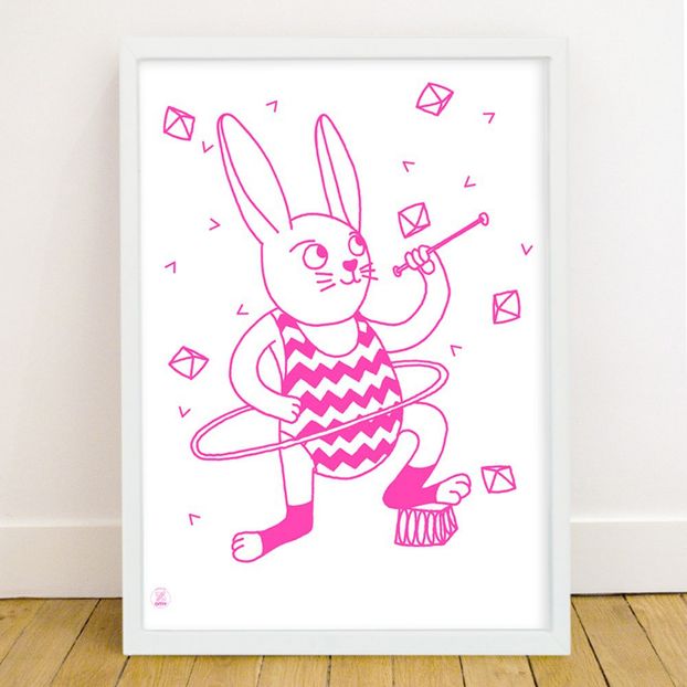 Bunny glow-in-the-dark Poster-product