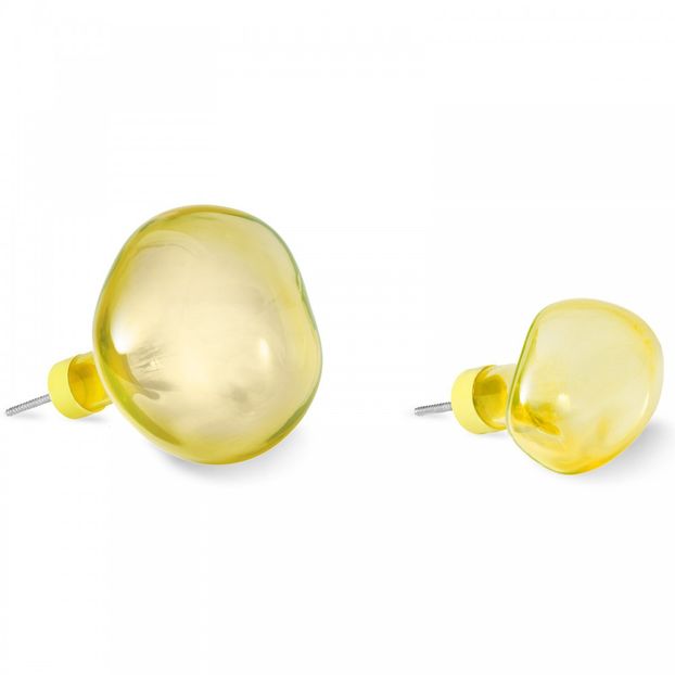 Patère en verre Bubble grande - Jaune-product