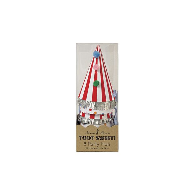 Spots and stripes Cardboard Party Hats - set of 8-product