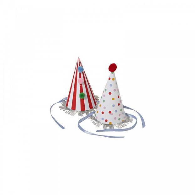 Spots and stripes Cardboard Party Hats - set of 8-product