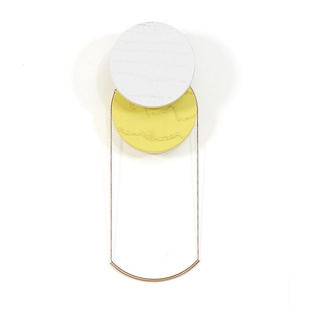 Patère Lou - Gris clair et jaune-product