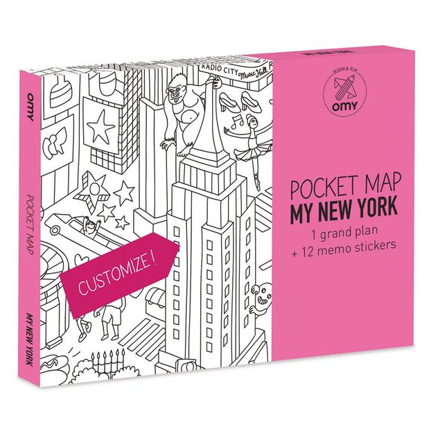 Lot de 4 pocket cartes Paris, Londres, Barcelone et New-York-product