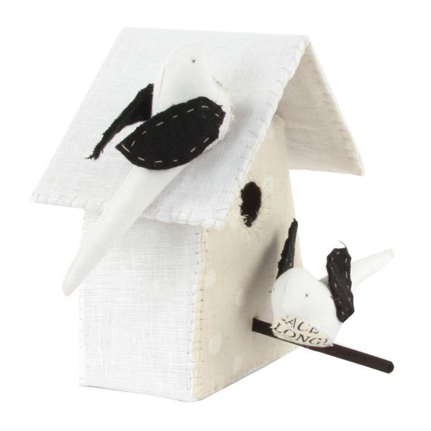 Nichoir avec 2 oiseaux - Noir et blanc-product