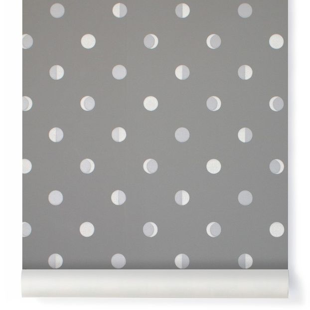 Papel pintado Croissanes de Luna - Gris mistigri-product