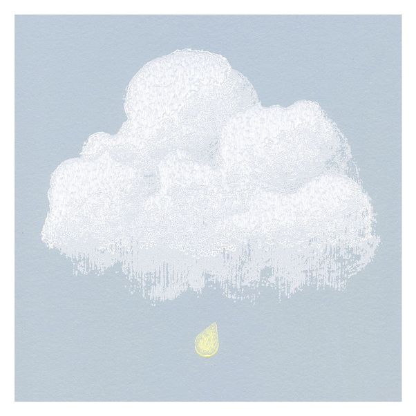 Papier peint Nuages de Coton - Bleu Fumée-product