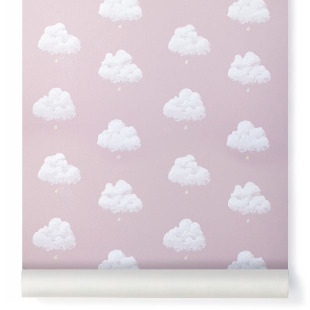 Wallpaper Cotton cloud - pink sandalwool-product