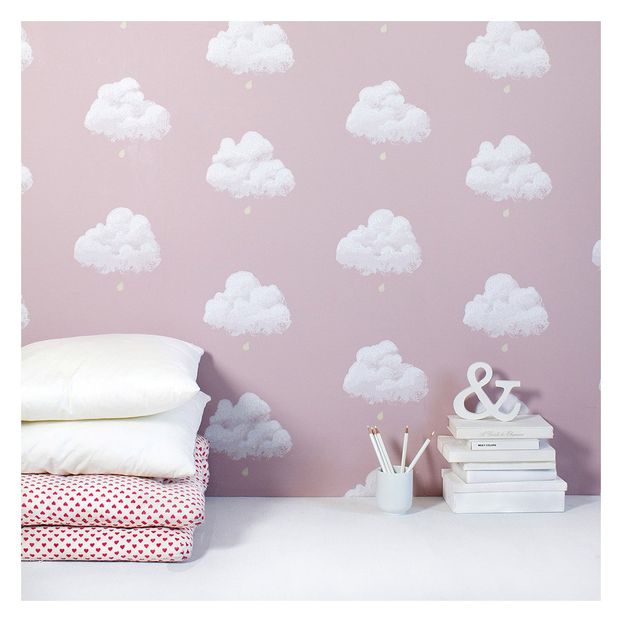 Wallpaper Cotton cloud - pink sandalwool-product