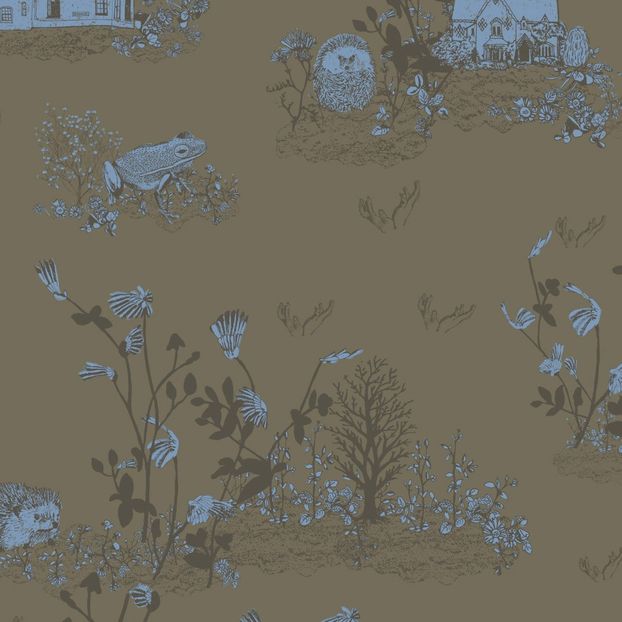 Woodland magnetic wallpaper and magnets - khaki green-product