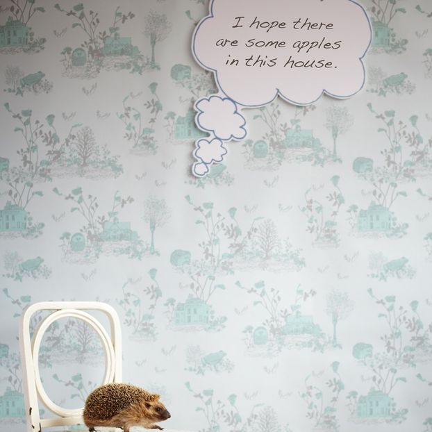 Woodland classic wallpaper - blue grey-product