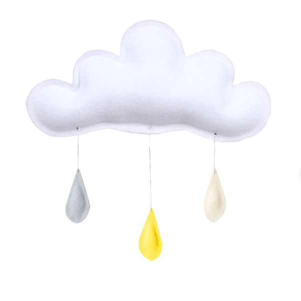 Mobile Gouttes de pluie gris - jaune- crème-product
