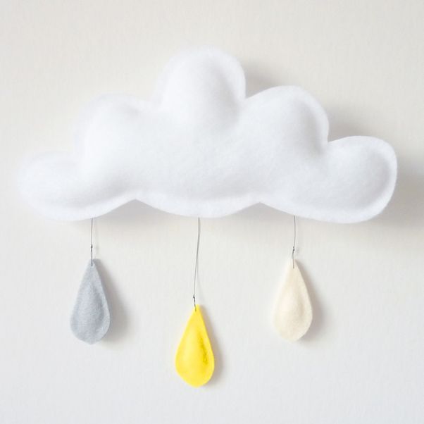 Mobile Gouttes de pluie gris - jaune- crème-product