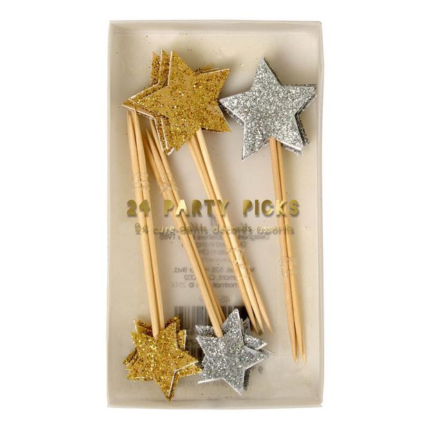 Glitter Stars Toothpicks - Set of 24-product