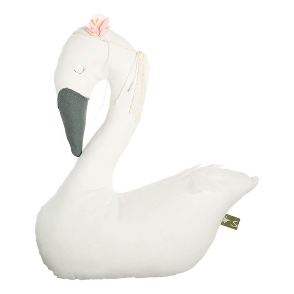 Swan Decorative Bird with Floral Crown-product