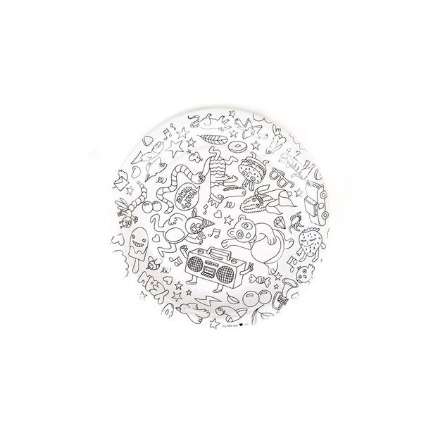 Omy Colouring Paper Plates - set of 8-product