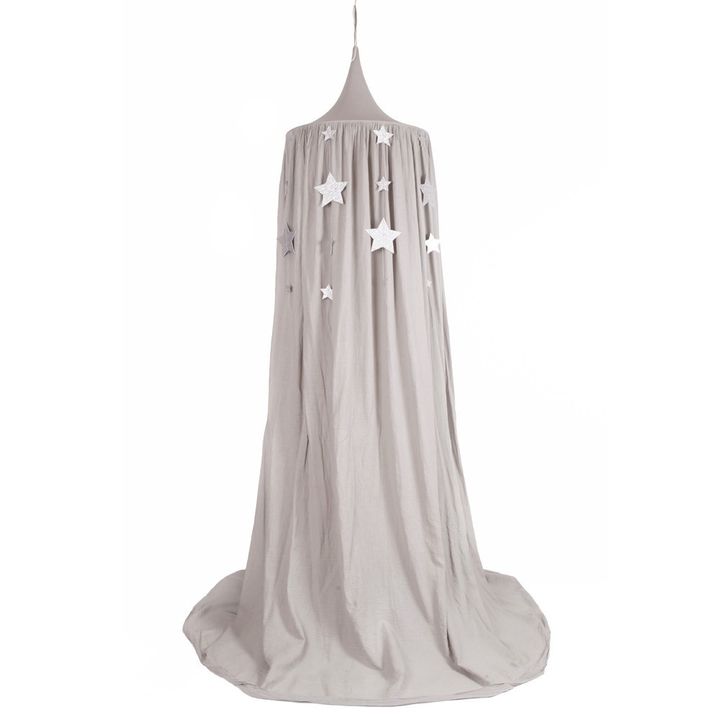 Betthimmel Sternepailletten Nummer 74 x Smallable | Silver Grey S019- Produktbild Nr. 2