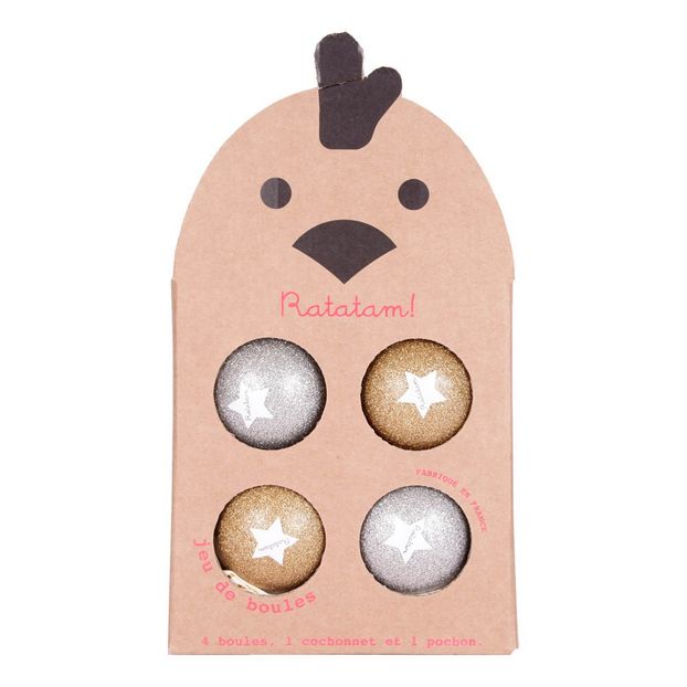 Jeu de boules doré et argenté-product