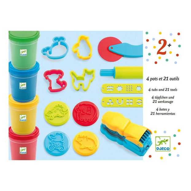 4 pots of Modelling Dough and 21 Tools-product