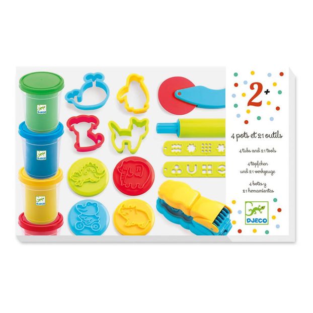 4 pots of Modelling Dough and 21 Tools-product
