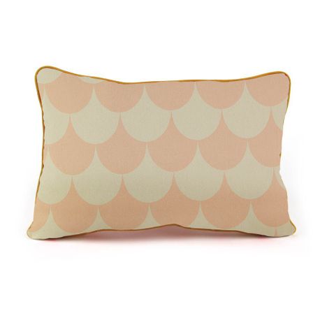 Coussin en coton garni rectangle écailles-product