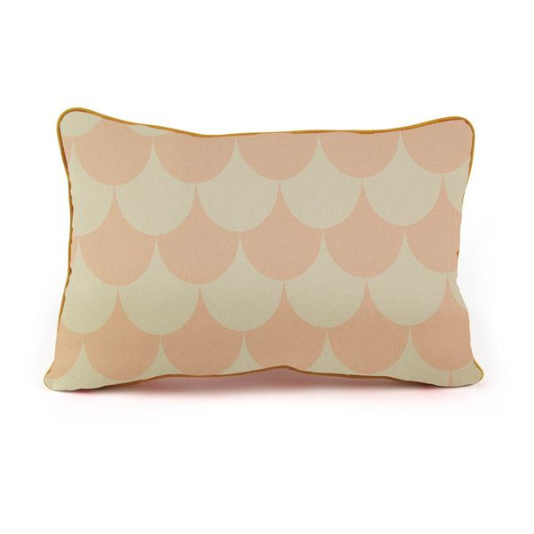 Coussin en coton garni rectangle écailles-product