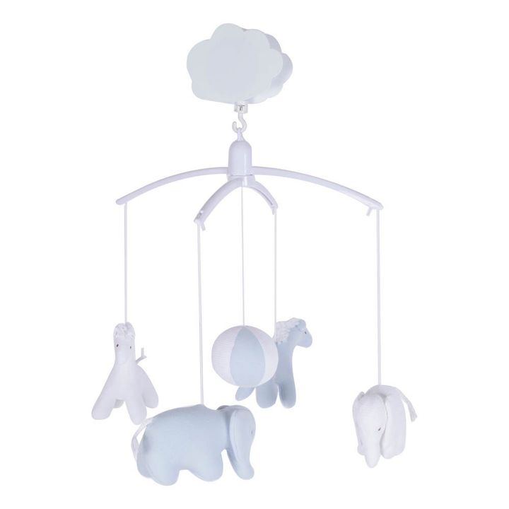 Giostrina musicale giraffa,elefante | Blu- Immagine del prodotto n°1
