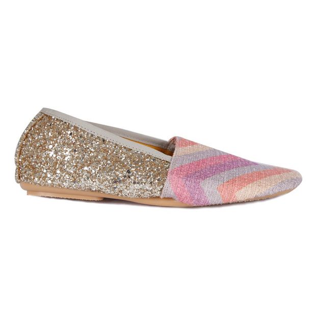 Gestreifte Espadrilles gold -product