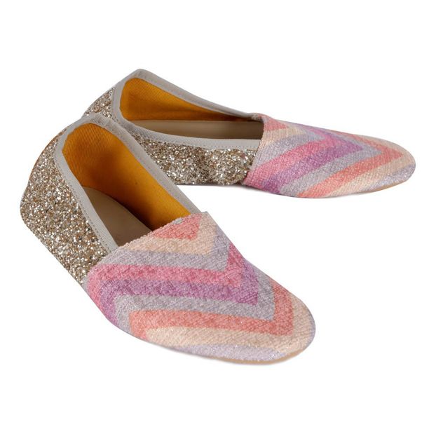 Gestreifte Espadrilles gold -product