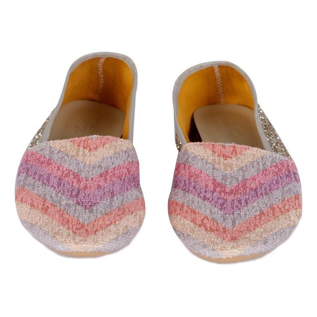 Gestreifte Espadrilles gold -product