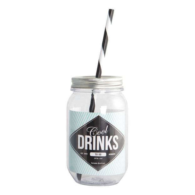 Vaso con tapa y pajita-product