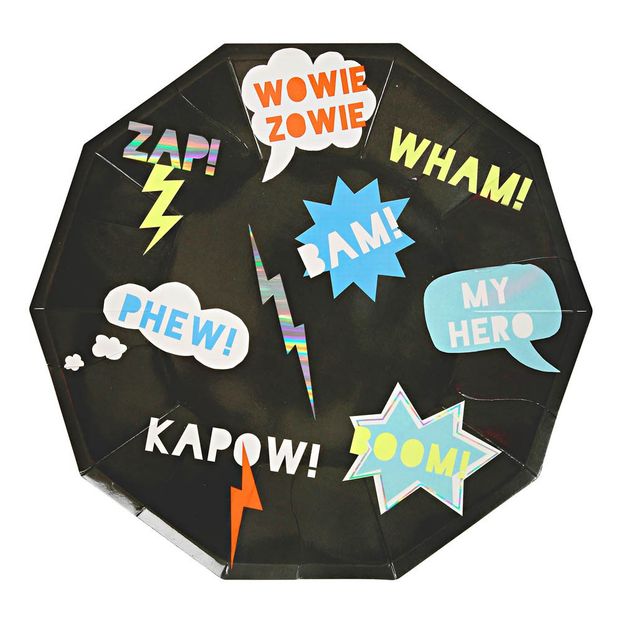Super Heros Paper Plates - Set of 8-product