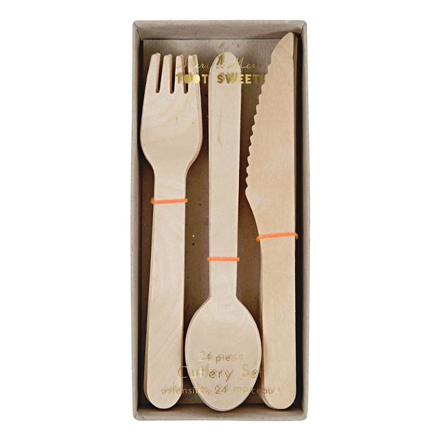 Wooden Silverware - Set of 24-product