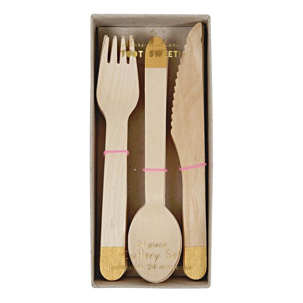 Cubiertos de madera - Set de 24-product