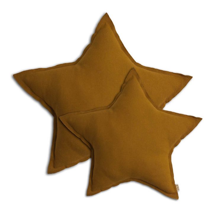 Star cushion - mustard yellow | Gold S024- Product image n°1