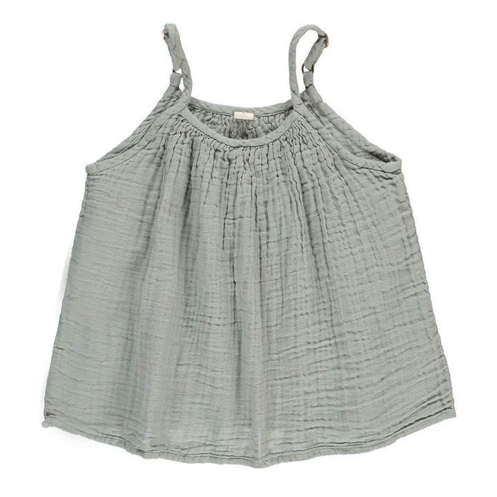 Top Coton Bio Mia | Gris clair- Image produit n°0