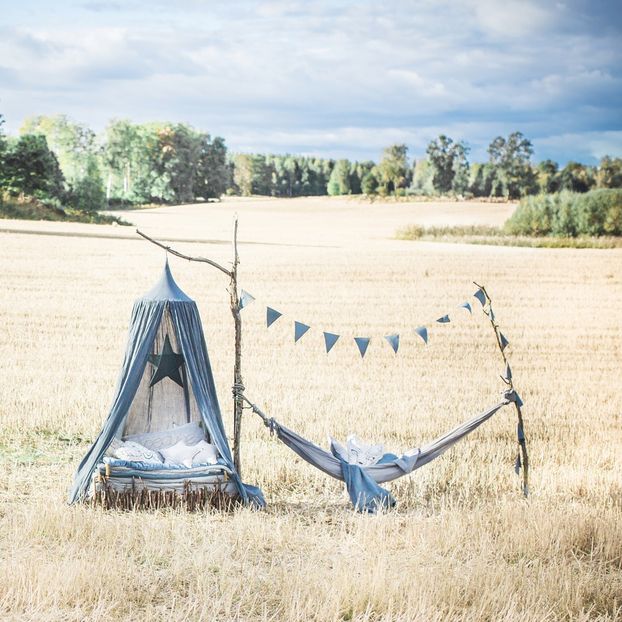 Bed canopy - grey blue-product