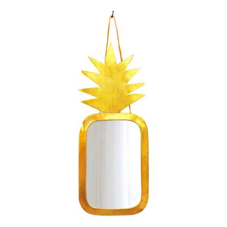 Miroir ananas en laiton 30x20 cm-product