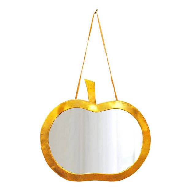 Miroir pomme en laiton 30x20 cm-product