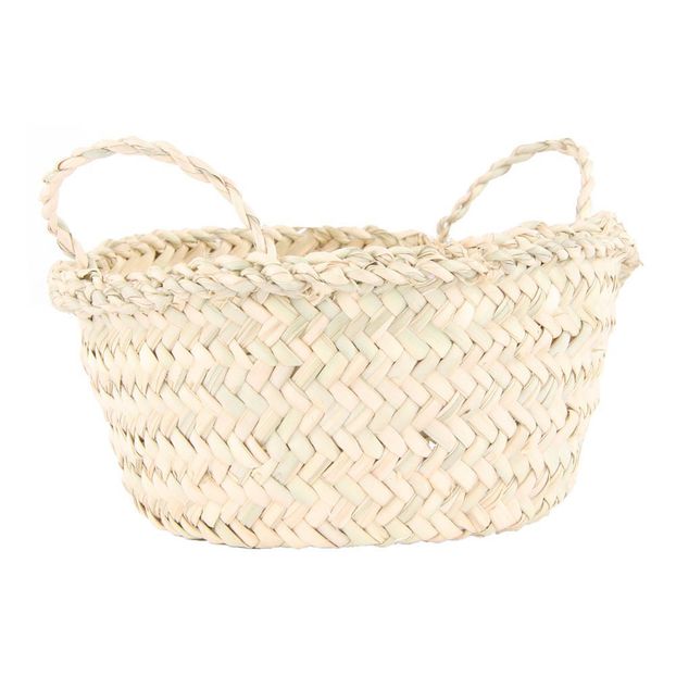 Corbeille ronde en feuille de palmier-product
