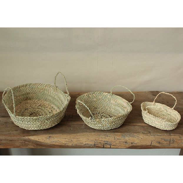 Corbeille ronde en feuille de palmier-product